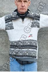 Upper Body Man Casual Sweater Average Street photo references